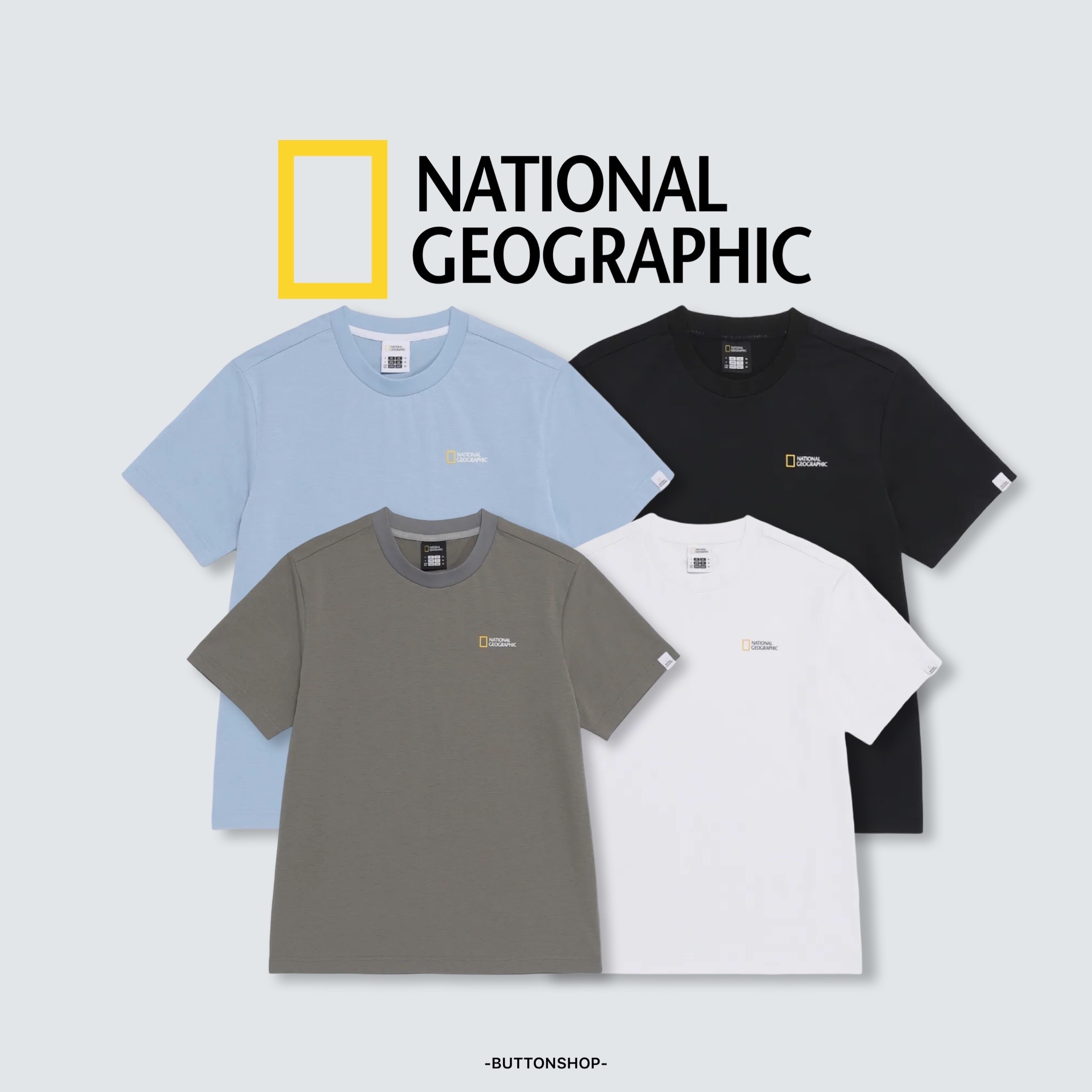 【春季新品限時折扣🔥 3/29 晚上12:00結束】NATIONAL GEOGRAPHIC 國家地理 袖口白色咬標 短tee N262UTS891