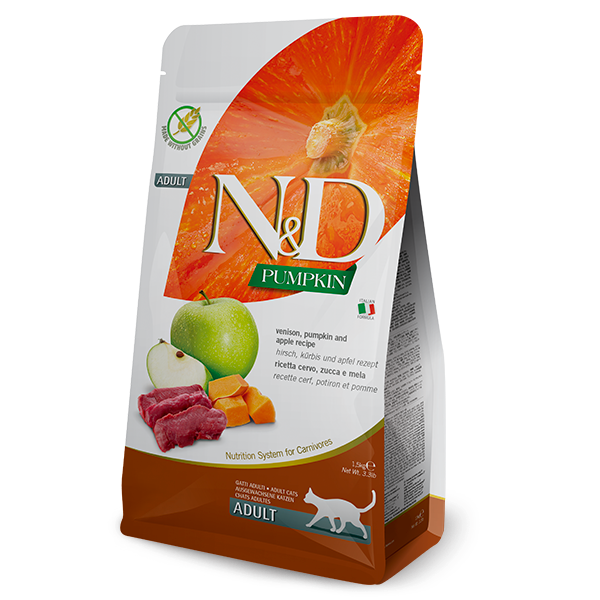 N&D – 南瓜無穀系列 成貓-鹿肉蘋果 Grain Free Pumpkin Venison with Apple 1.5kg