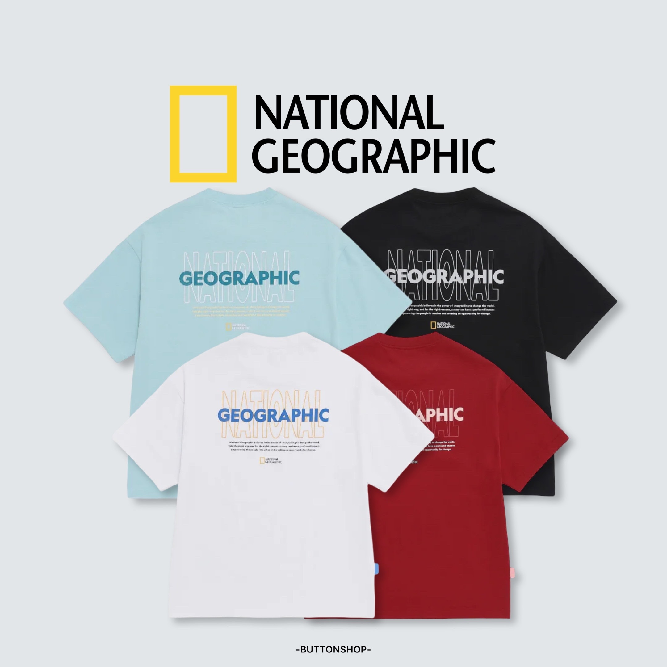 【春季新品限時折扣🔥 3/29 晚上12:00結束】NATIONAL GEOGRAPHIC 國家地理 Crow Sorona 酷感字母印花 短tee N262UTS992