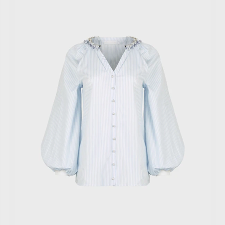 1AF0323-256 [ANNE FONTAINE] Aix Shirt Sky Blue #P23F095515 (EU)