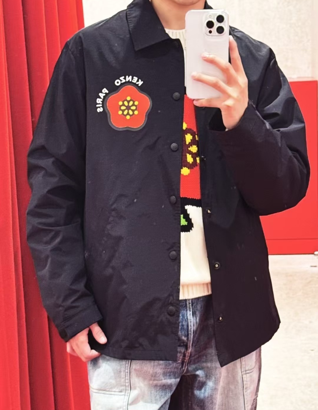 KENZO 海棠花系列 風褸外套