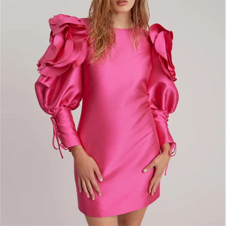 1AF0323-258 [ANNE FONTAINE] Monaco Dress Fushia #H23F046706 (EU)