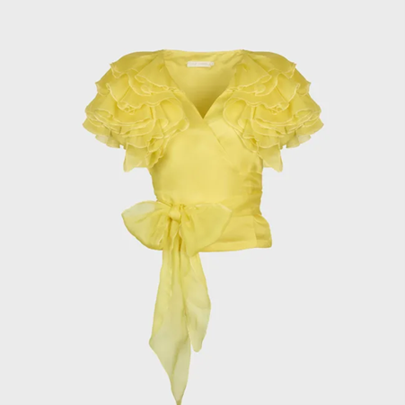 1AF0323-259 [ANNE FONTAINE] Luz Blouse Jonquille #P22F163302 (EU)