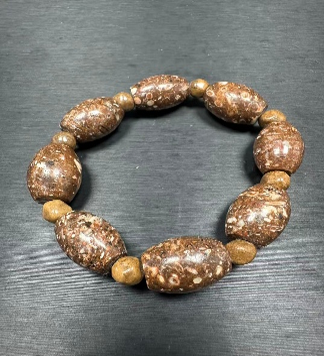 XB024 G24 高品瓷化紅靈骨舍利桶珠手串 13~14mm