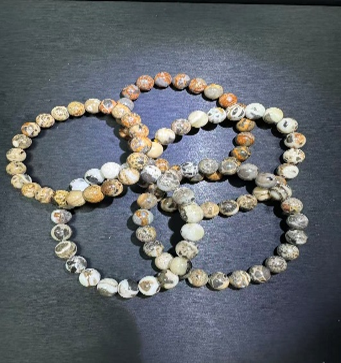 XB022 G22 核心魚子舍利圓珠手串 9mm