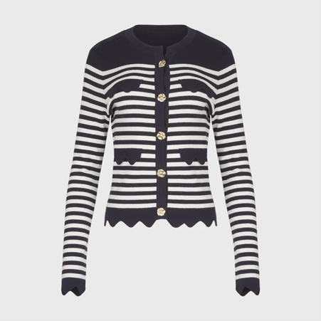 1AF0323-262 [ANNE FONTAINE] Viki Cardigan Blue #P25F314522 (EU)