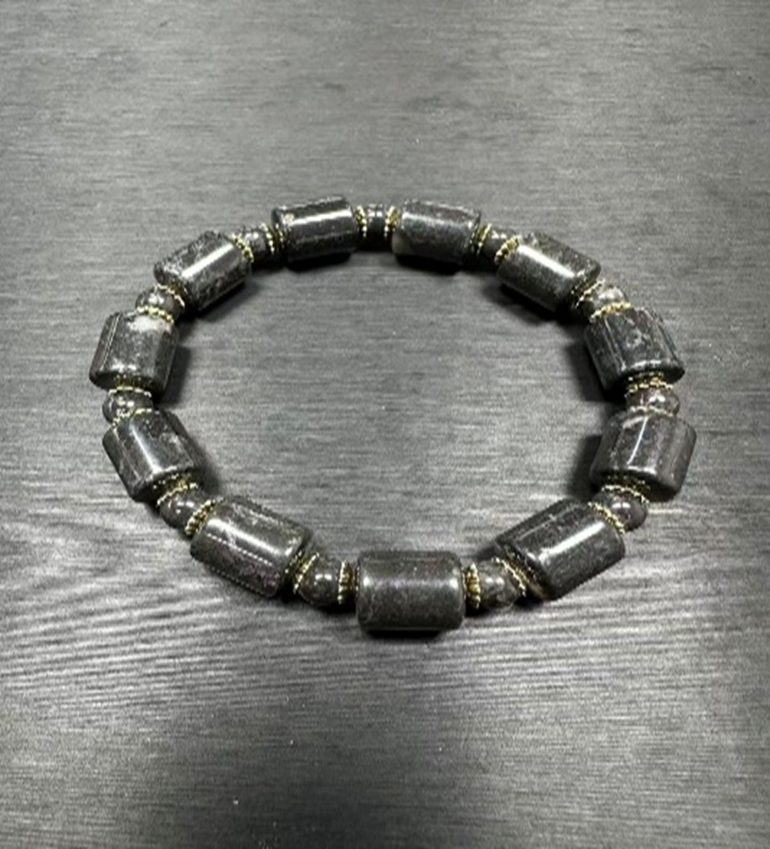 XB010 G10 黑核心舍利管珠手串 10mm