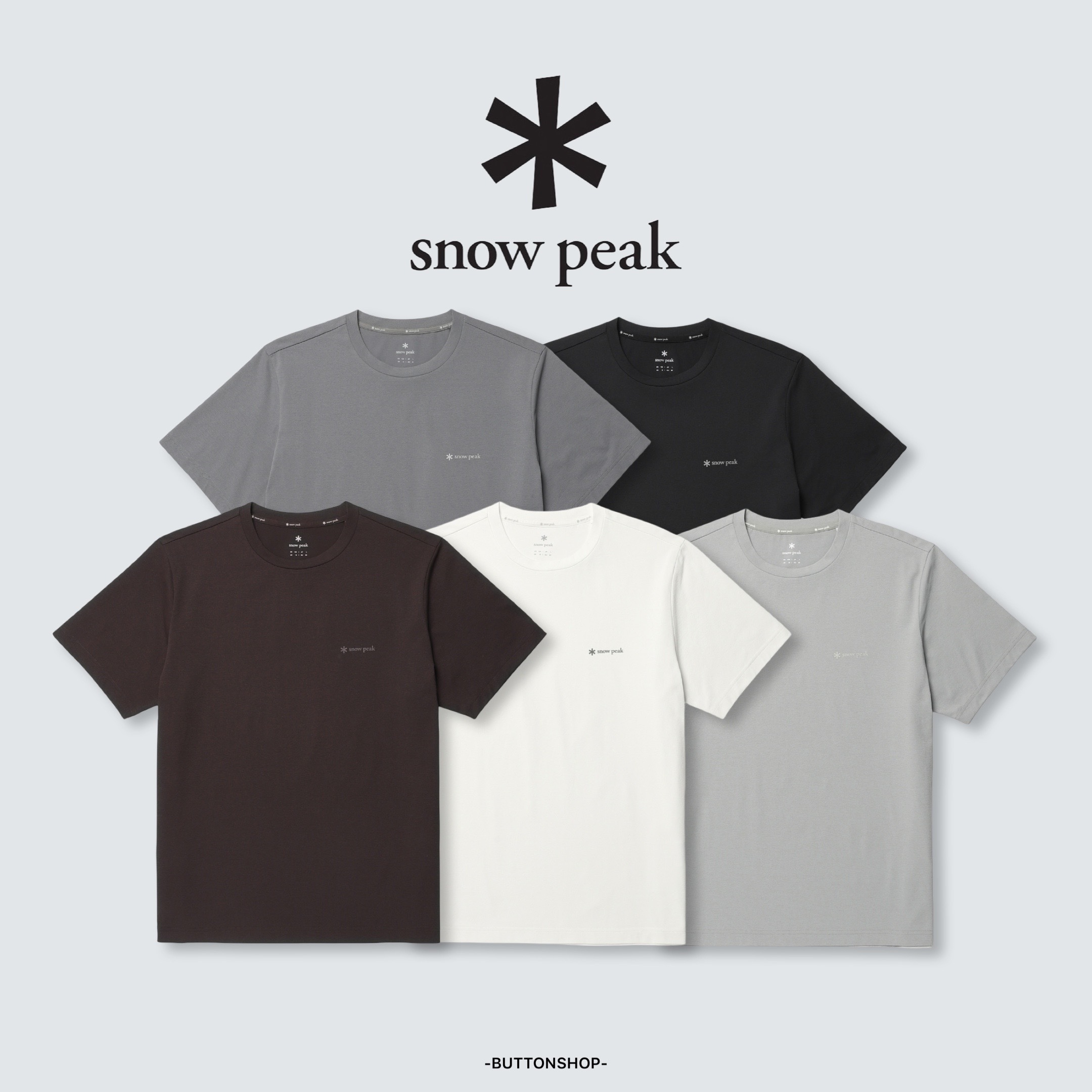 【春季新品限時折扣🔥 3/29 晚上12:00結束】Snow Peak Quick Dry Basic Short Sleeve T-shirt 26SS 基本款 印花logo 涼感短tee 防曬 S26MUTTS12