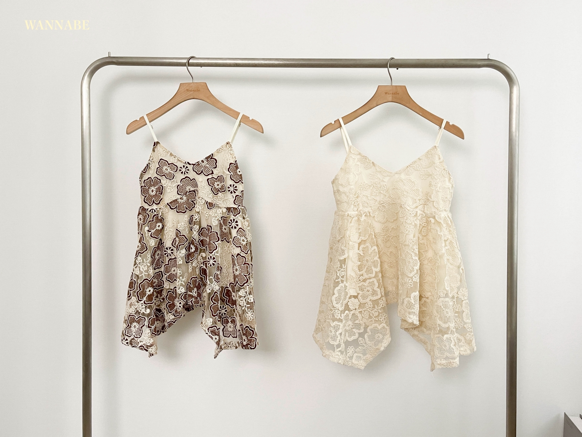 G6009-立體刺繡花朵細肩