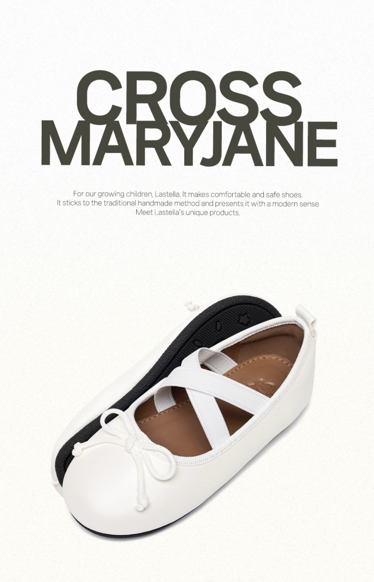 La Stella Cross Mary Jane Flat Shoes