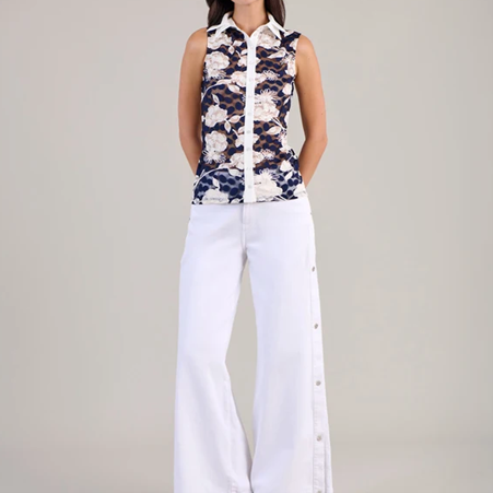 1AF0323-270 [ANNE FONTAINE] Lorelly Shirt Blue #P25F252516 (EU)