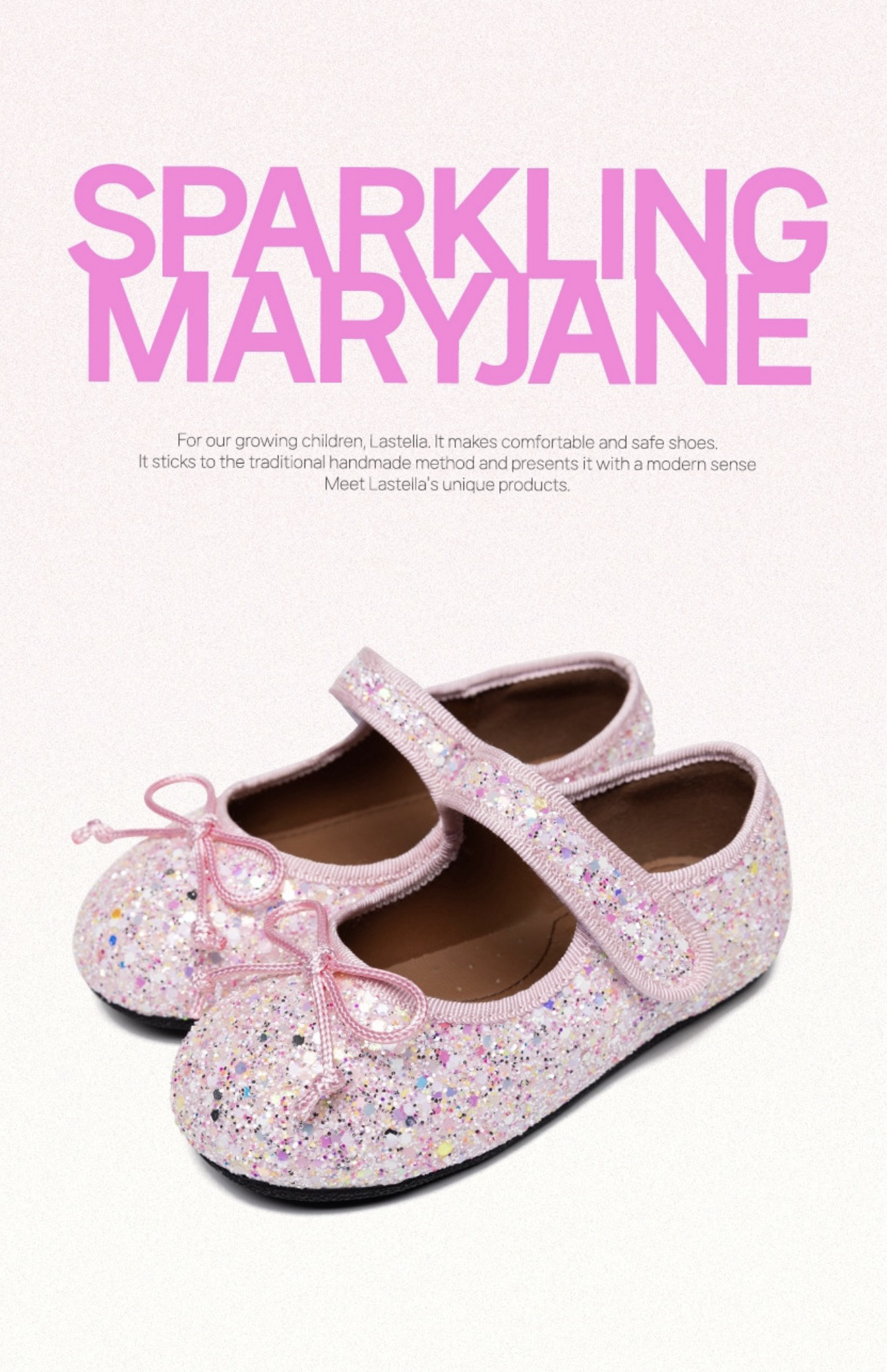 La Stella Sparkling Mary Jane Flat Shoes