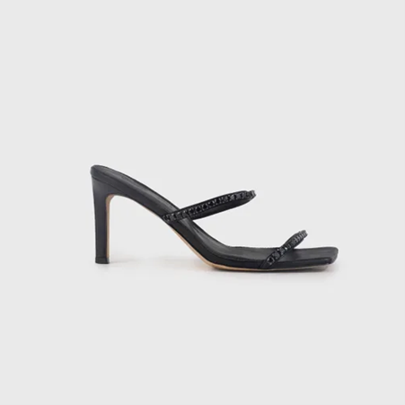1AF0323-278 [ANNE FONTAINE] Jasmina Mules Black #P23A00703 (EU)