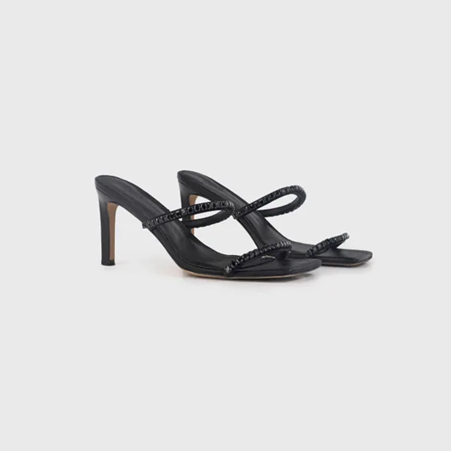1AF0323-278 [ANNE FONTAINE] Jasmina Mules Black #P23A00703 (EU)