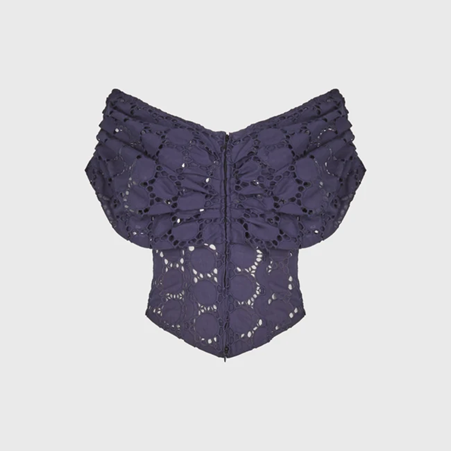 1AF0323-282 [ANNE FONTAINE] Nadya Top Navy Blue #P25F263501 (EU)