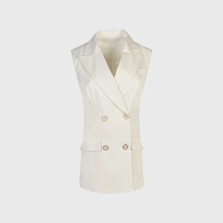 1AF0323-285 [ANNE FONTAINE] Orfevre Vest Moon White #P23F323119 (EU)