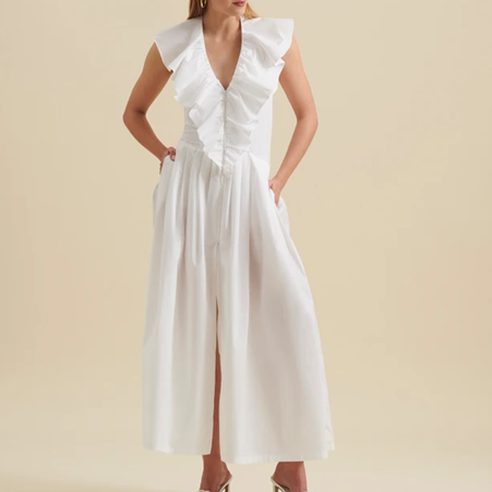 1AF0323-290 [ANNE FONTAINE] Cannes Dress White #P21F19001 (EU)