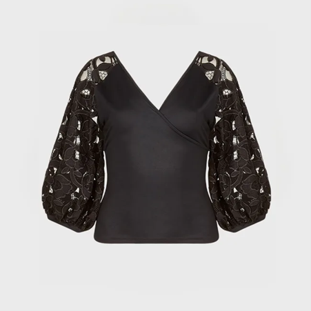 1AF0323-293 [ANNE FONTAINE] Rochelle Shirt Black #H24F09603 (EU)