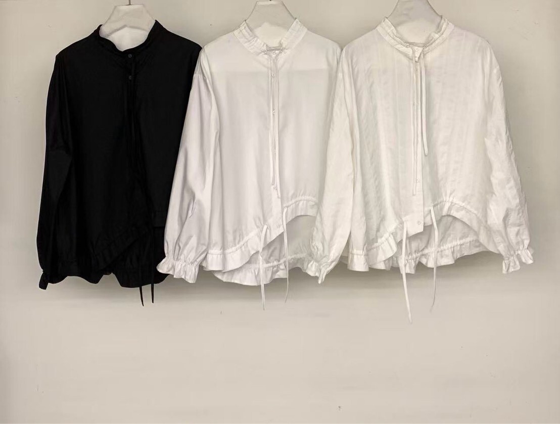 060275 小眾設計款! 綁帶襯衫 - 2 colors