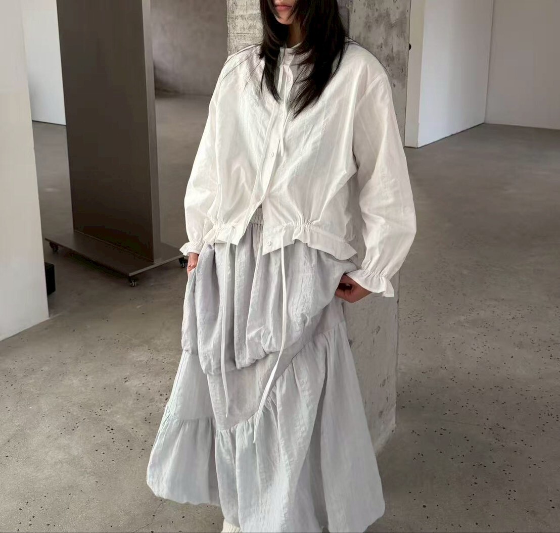 060275 小眾設計款! 綁帶襯衫 - 2 colors