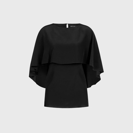 1AF0323-298 [ANNE FONTAINE] Palyra Blouse Black #P14F33503 (EU)