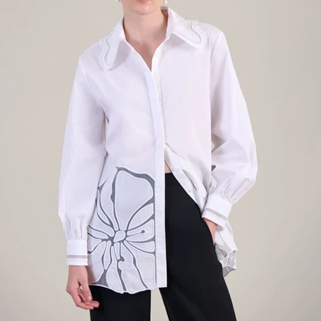 1AF0323-320 [ANNE FONTAINE] Ingrid Shirt White #P25F38901 (EU)