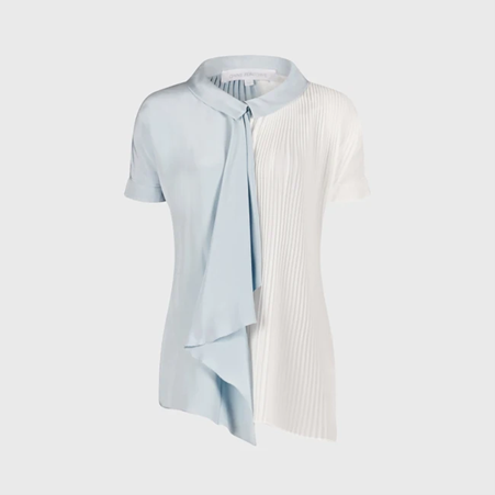 1AF0323-190 [ANNE FONTAINE] Veona Blouse Blue #P20F225524 (EU)