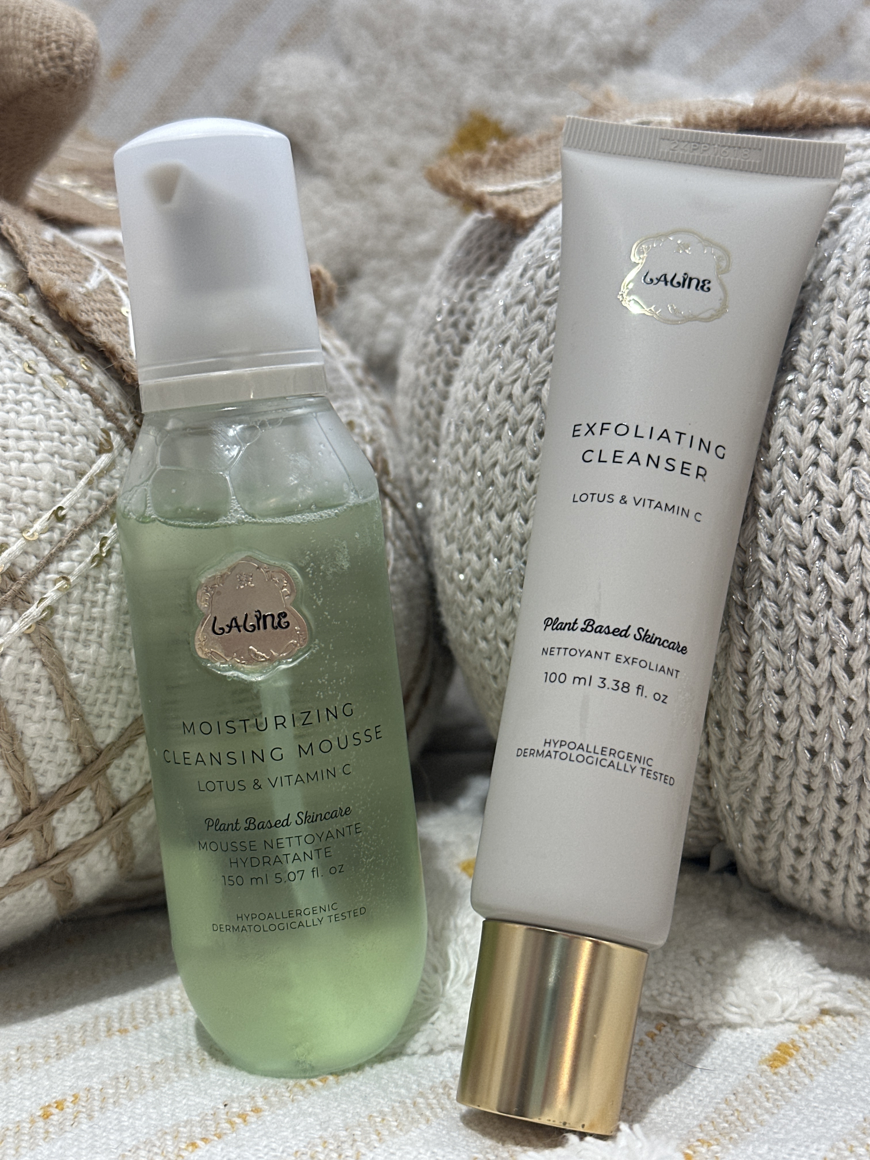 RR17 Laline 保濕泡沫潔面慕斯 150ml Moisturizing Cleansing Mousse 150ml + Laline 去角質潔面乳 100ml Exfoliating Cleanser 100ml