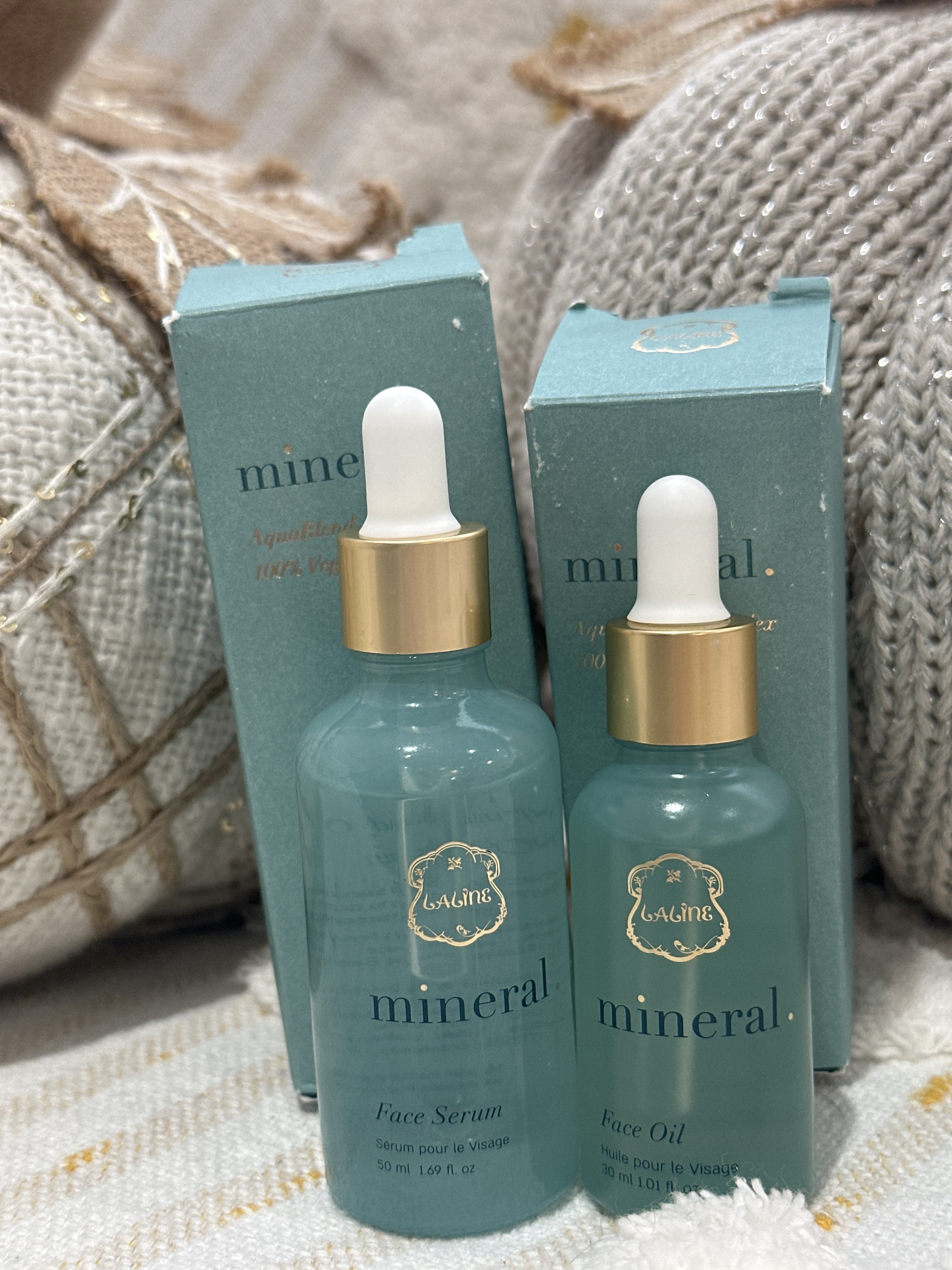 RR20 Laline 死海礦物黃金海藻 面部精華液 50ml Mineral Face Serum 50ml+  Laline死海礦物黃金海藻 面部精華油 30ml Mineral Face Oil  30ml