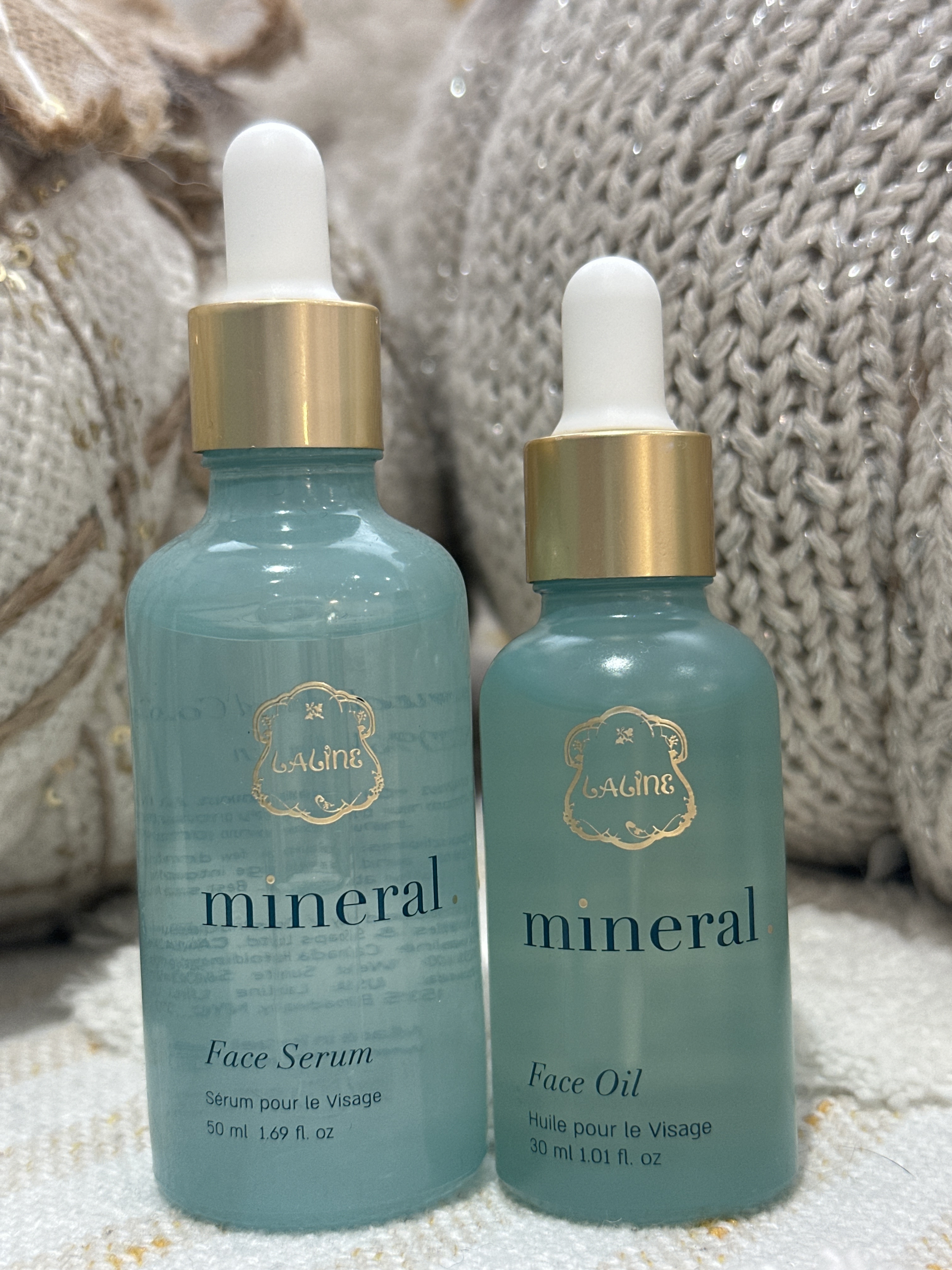 RR20 Laline 死海礦物黃金海藻 面部精華液 50ml Mineral Face Serum 50ml+  Laline死海礦物黃金海藻 面部精華油 30ml Mineral Face Oil  30ml