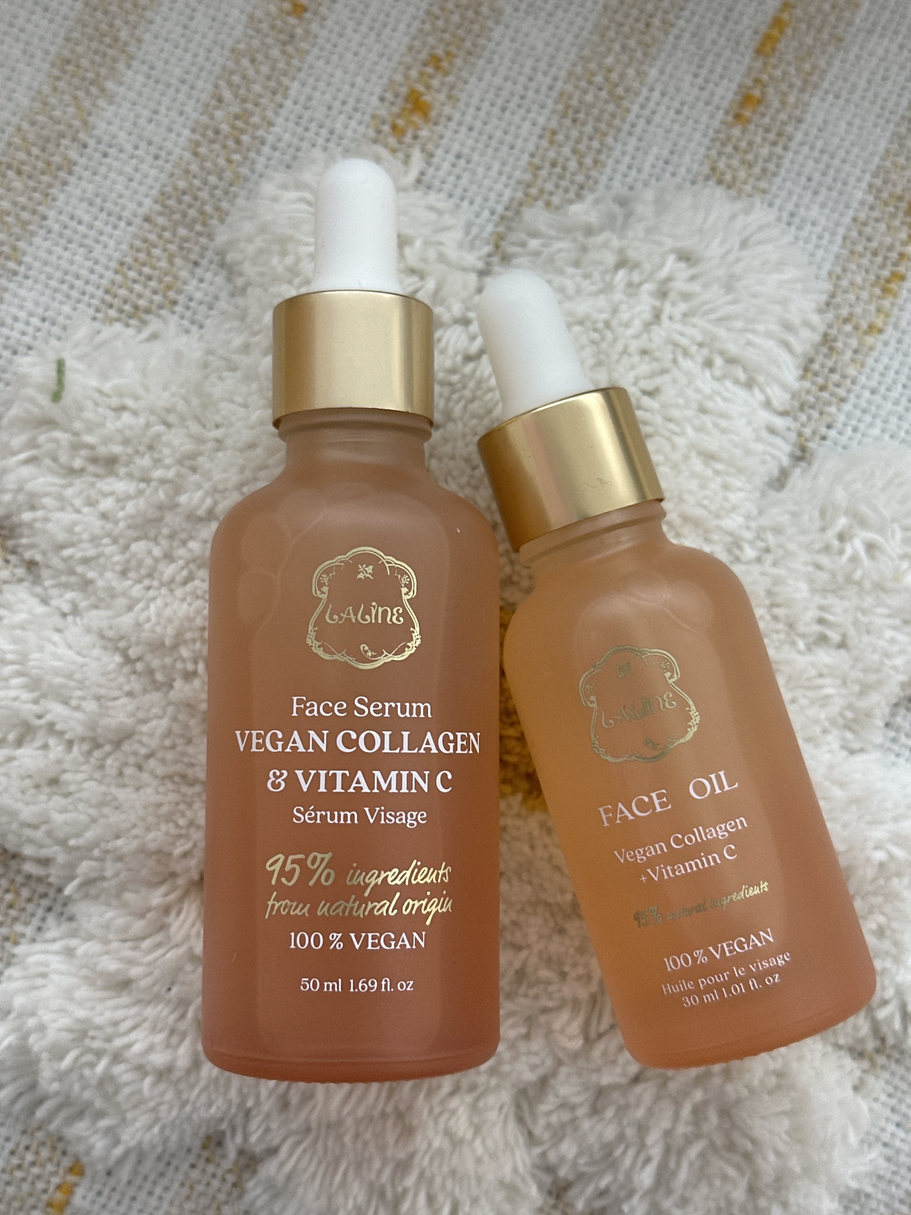 RR49 Laline 膠原蛋白+維他命C  面部精華油 30ml                                                                  Vegan Collagen & Vitamin C Face Oil 30ml                                                                     +                                                                     Laline 膠原蛋白 + 維他命C 臉部精華液 50ml  Vegan Collagen & Vitamin C Facial Serum  50ml