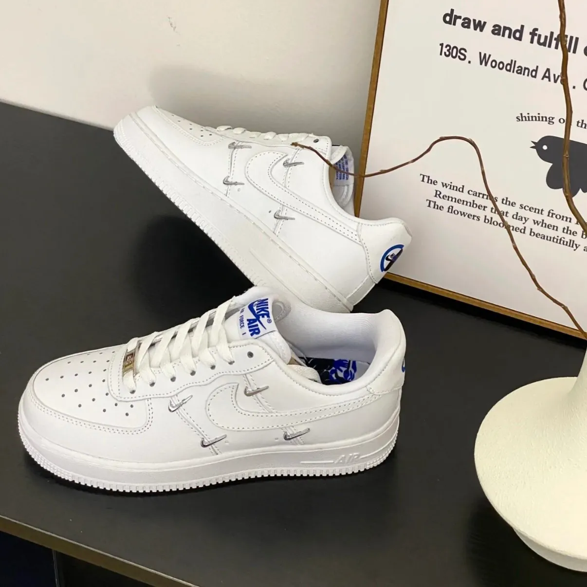 (預訂) Nike Air Force 1 Low - White Sliver Mini Swoosh