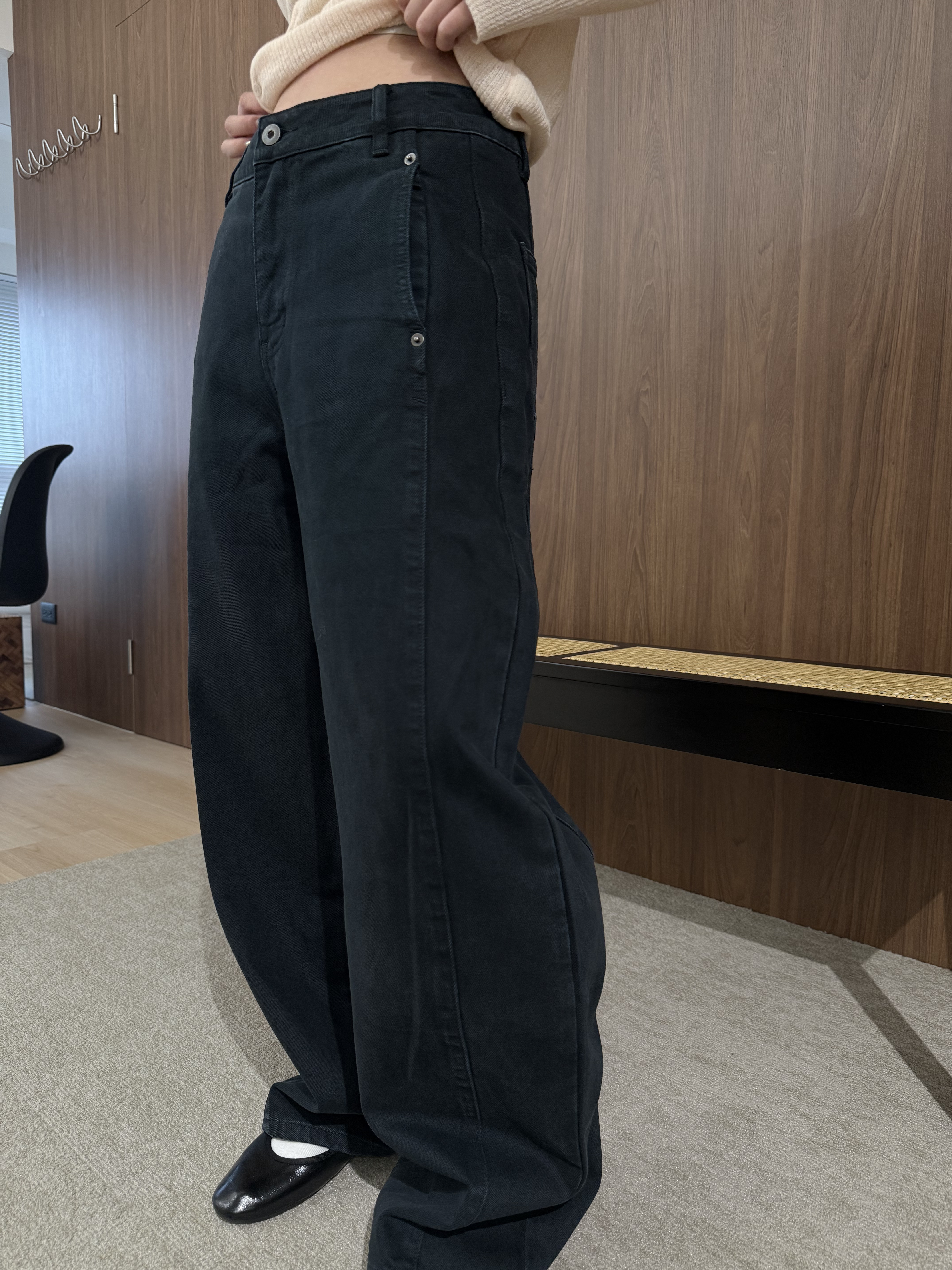 C03深藍百搭小彎刀工作褲