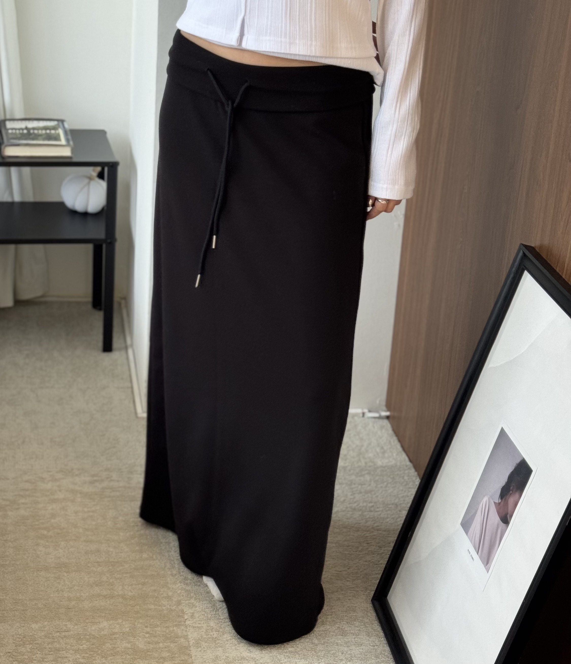 C10百變長度抽繩棉裙