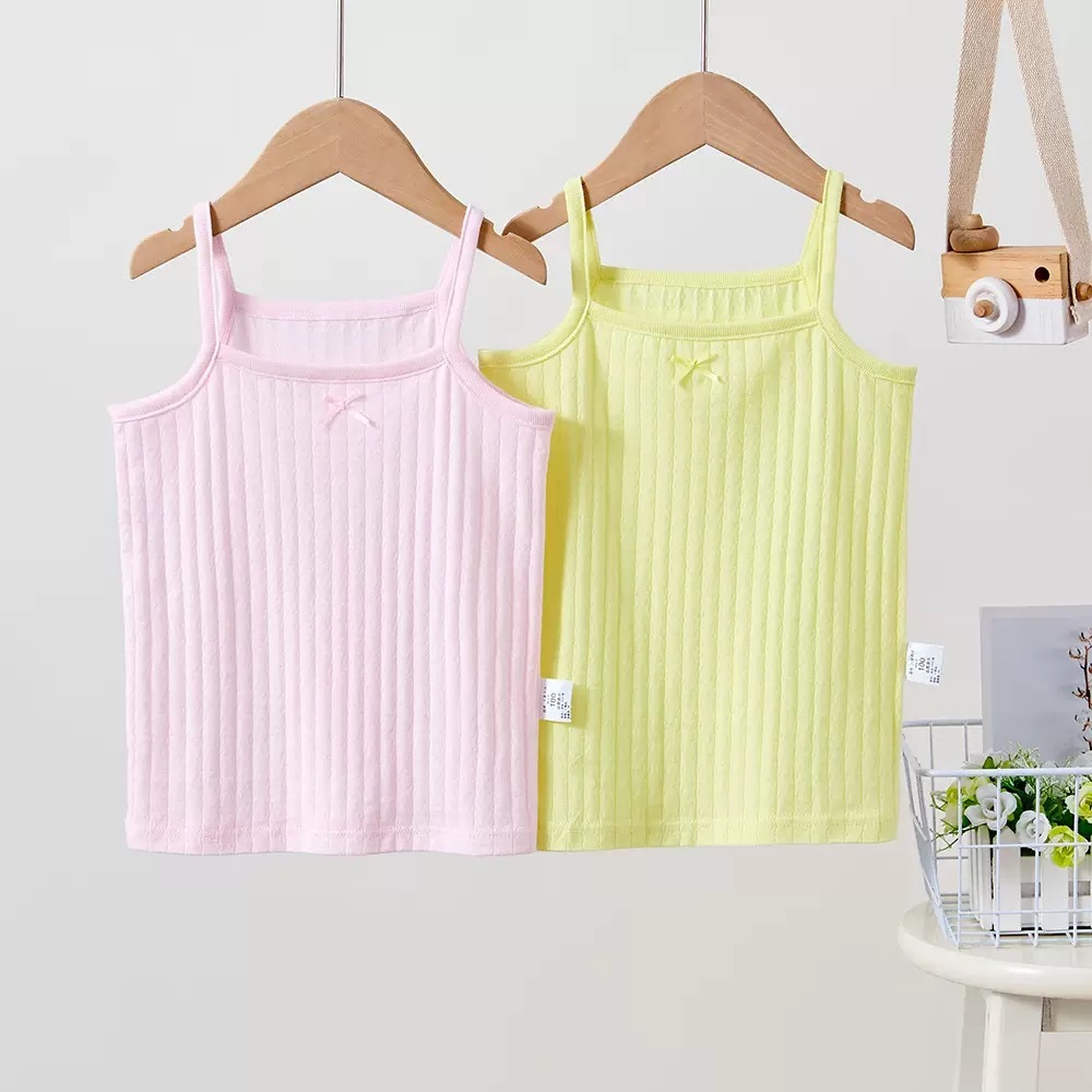 1+1夏季細肩帶蝴蝶結背心