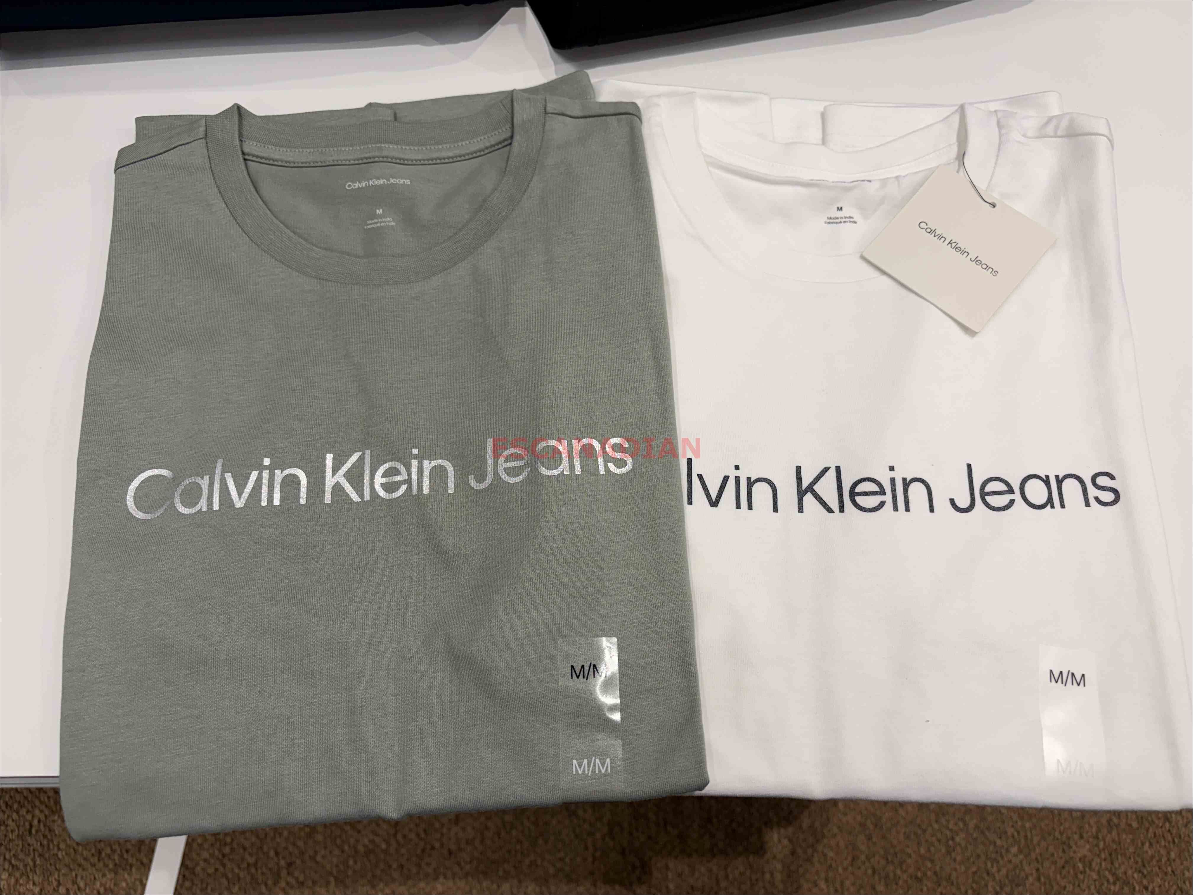 CK 男大人 JEANS系列 字樣 短TEE (2色)