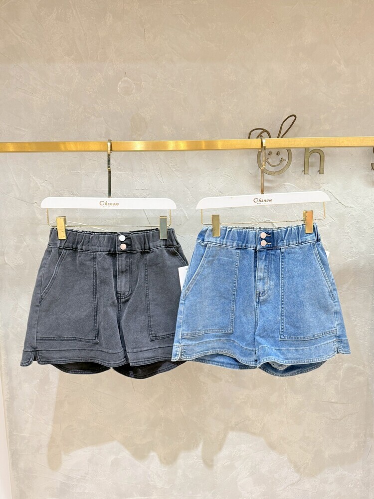 雙釦大口袋短褲