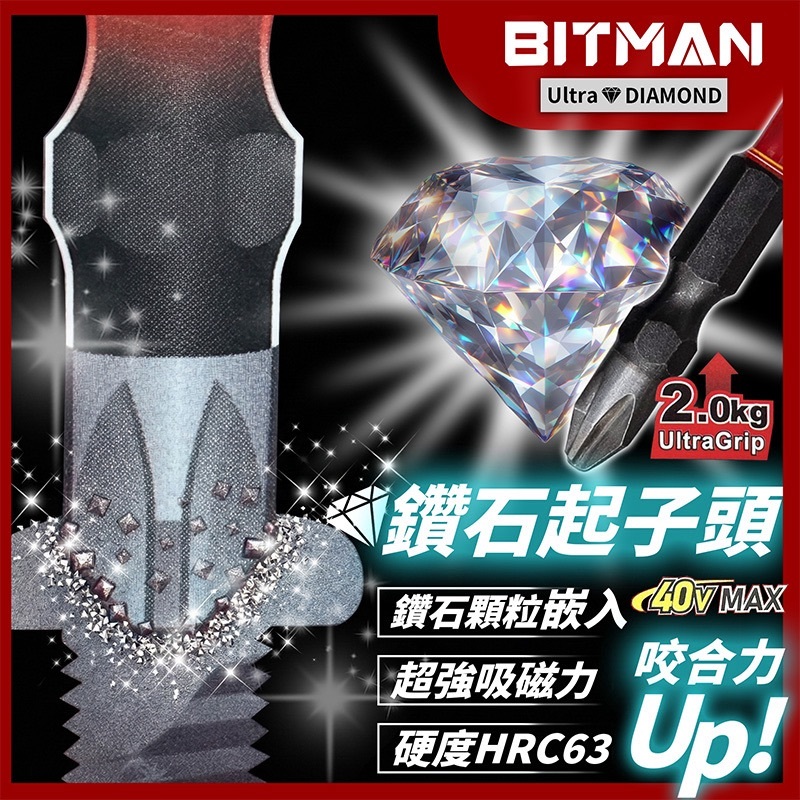 BITMAN｜地表最強【鑽石】起子頭 PH2 65/82/110/150mm
