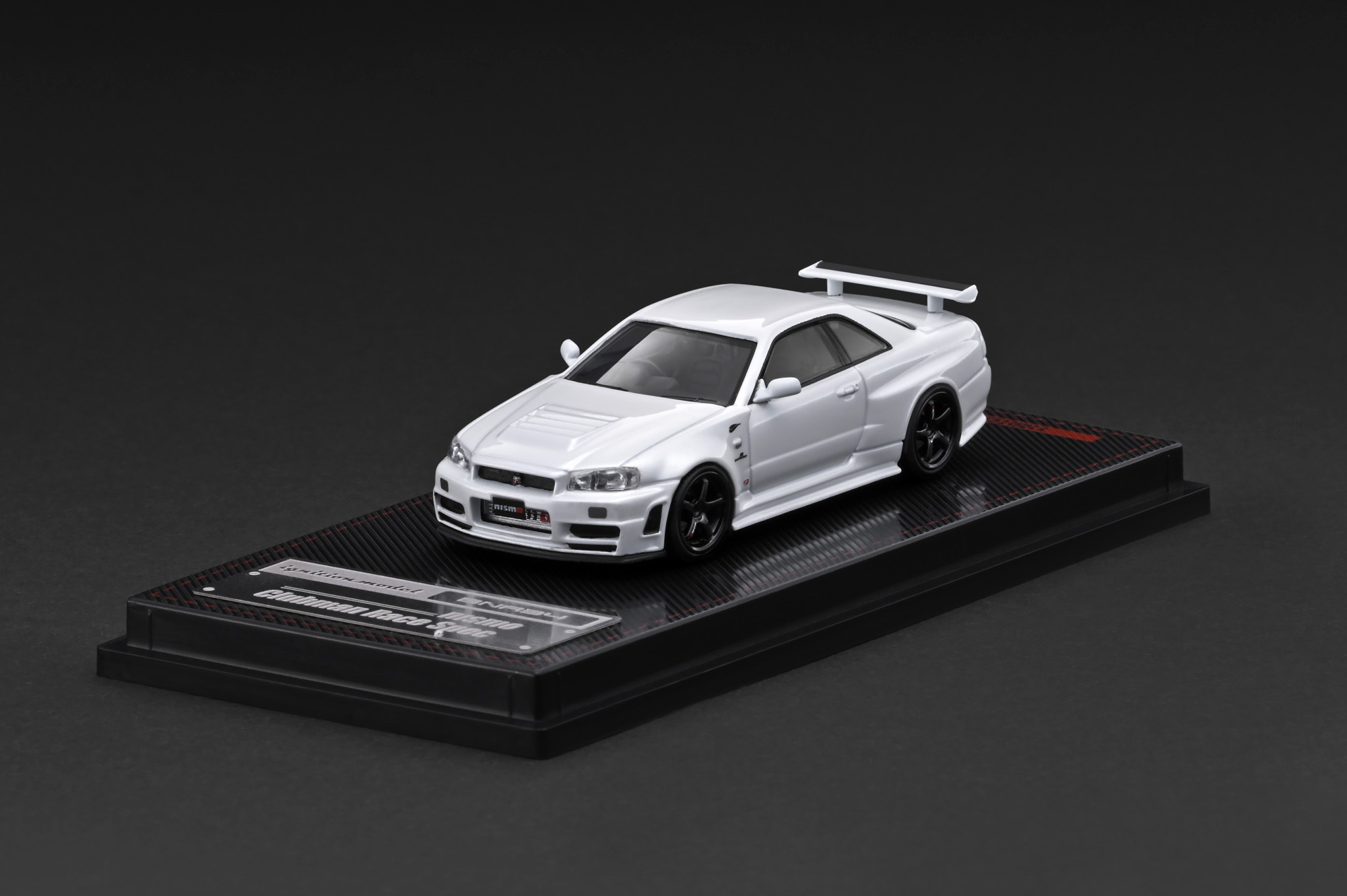PO-$176 * IGNITION MODEL * 1:64 Nissan Skyline GT-R (BNR34) NISMO customized White Metallic