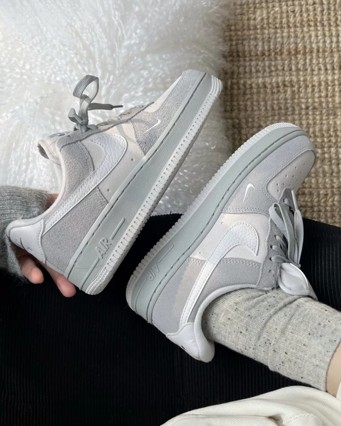 Nike Air Force 1 Low 麂皮 莫蘭迪灰