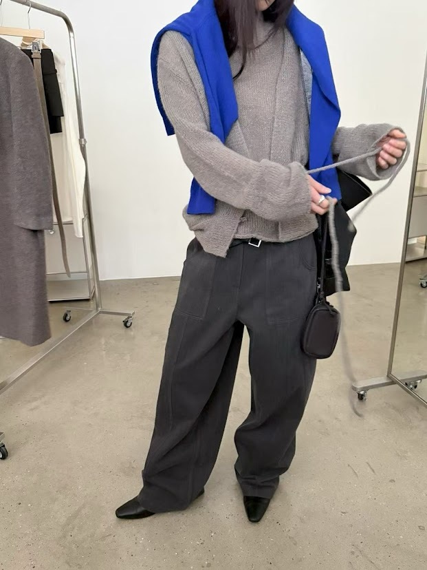 B07真兩件綁帶針織套組