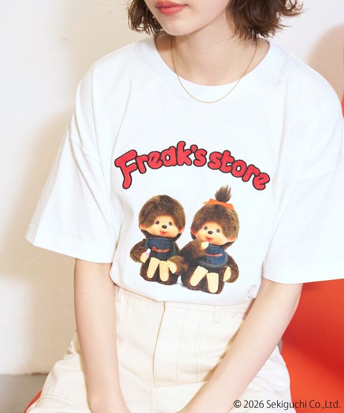 🇯🇵 FREAK'S STORE X MONCHHICHI 夢奇奇 蒙奇奇 聯名款 刺繡LOGO 印花 落肩 短T 短袖 / 預購