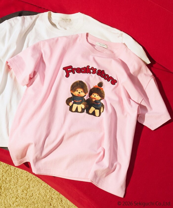 🇯🇵 FREAK'S STORE X MONCHHICHI 夢奇奇 蒙奇奇 聯名款 刺繡LOGO 印花 落肩 短T 短袖 / 預購