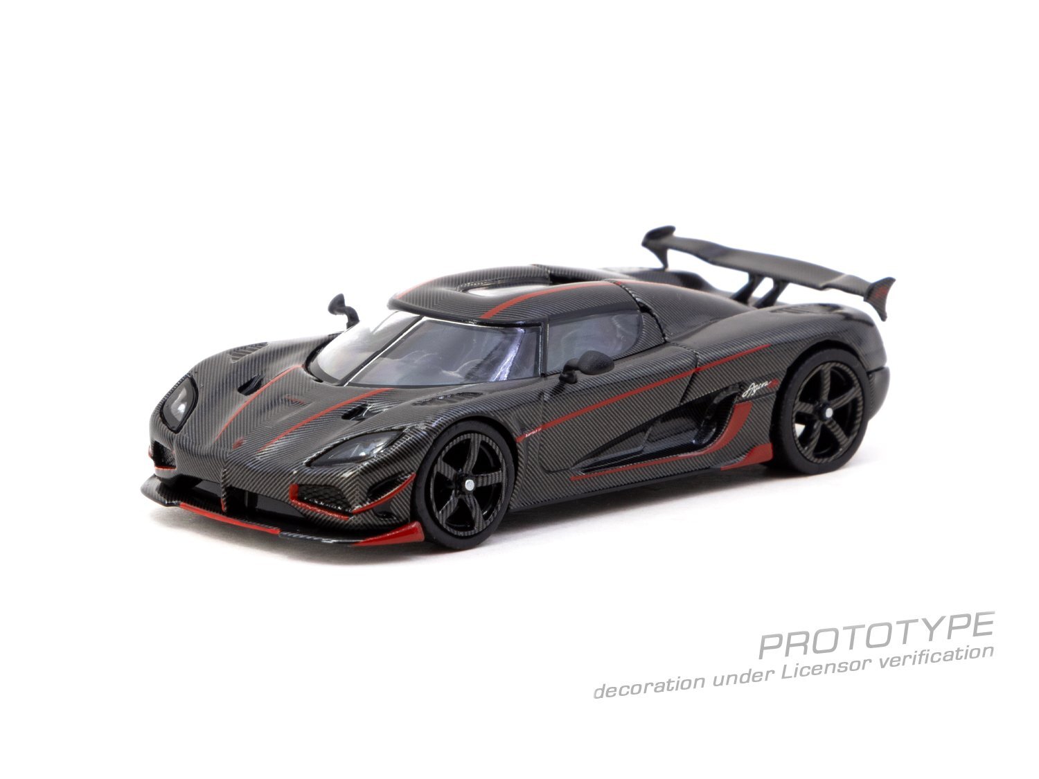 Tarmac Works Koenigsegg Agera RS 黑色碳纖維／紅色點綴