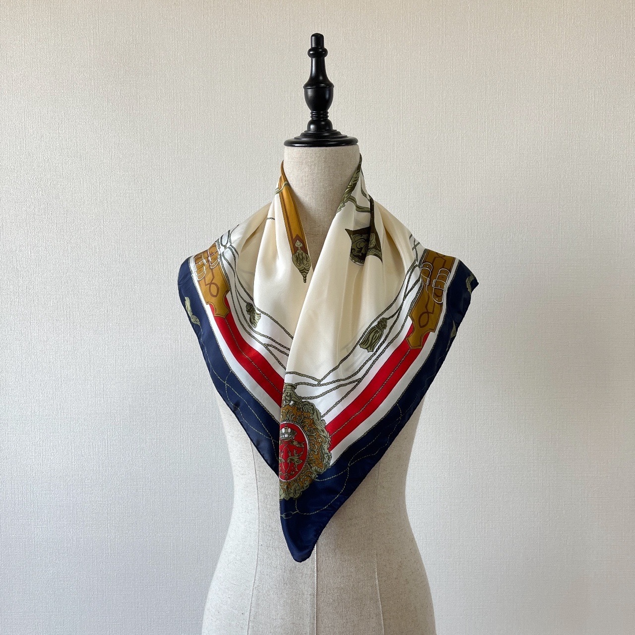 復古歐式騎士圖案絲巾