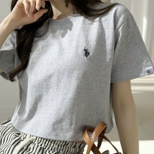 U.S. POLO ASSN. x Ada. 短版 短袖 上衣 基本款 日本代購  90824946