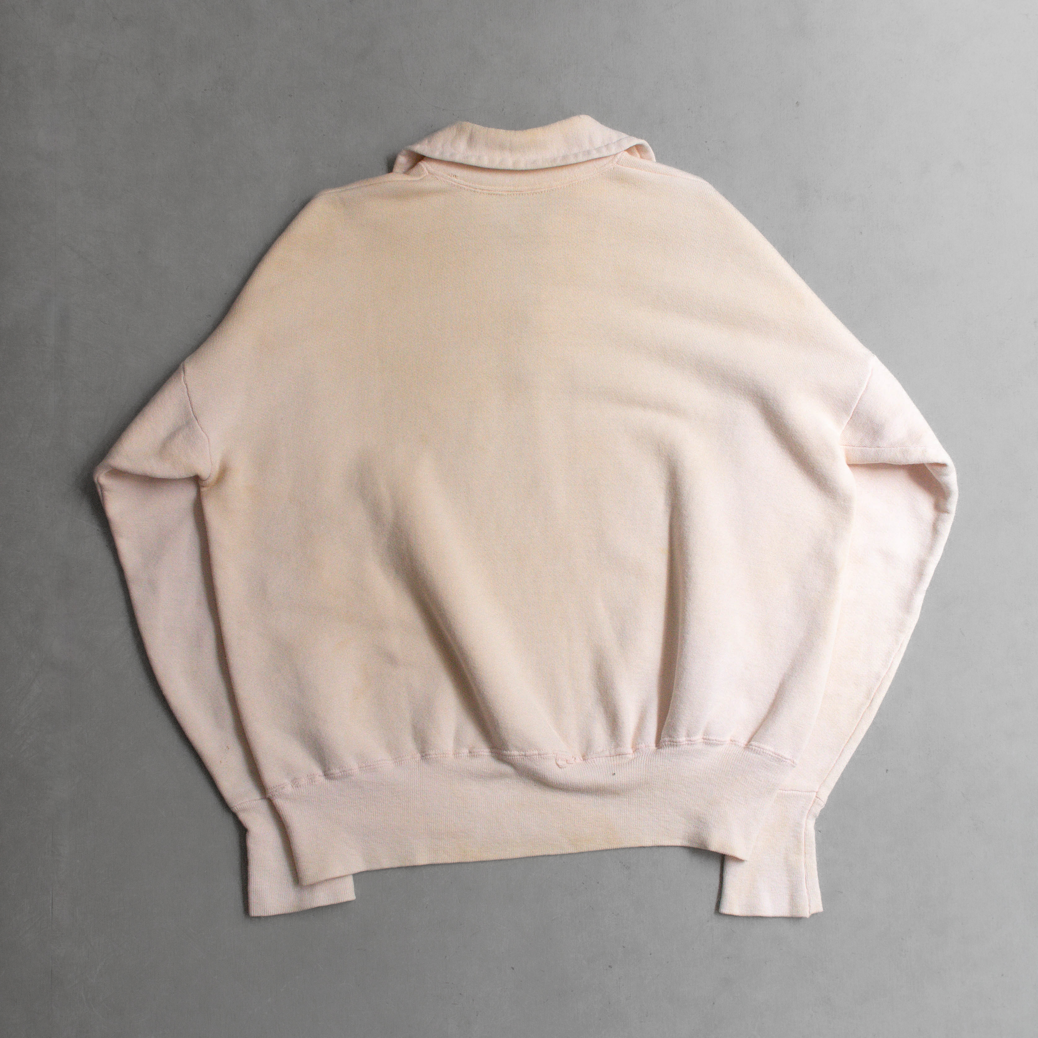 VINTAGE 1/4 ZIP SWEATSHIRT 美國 粉紅色 拉鍊 長袖 大學T