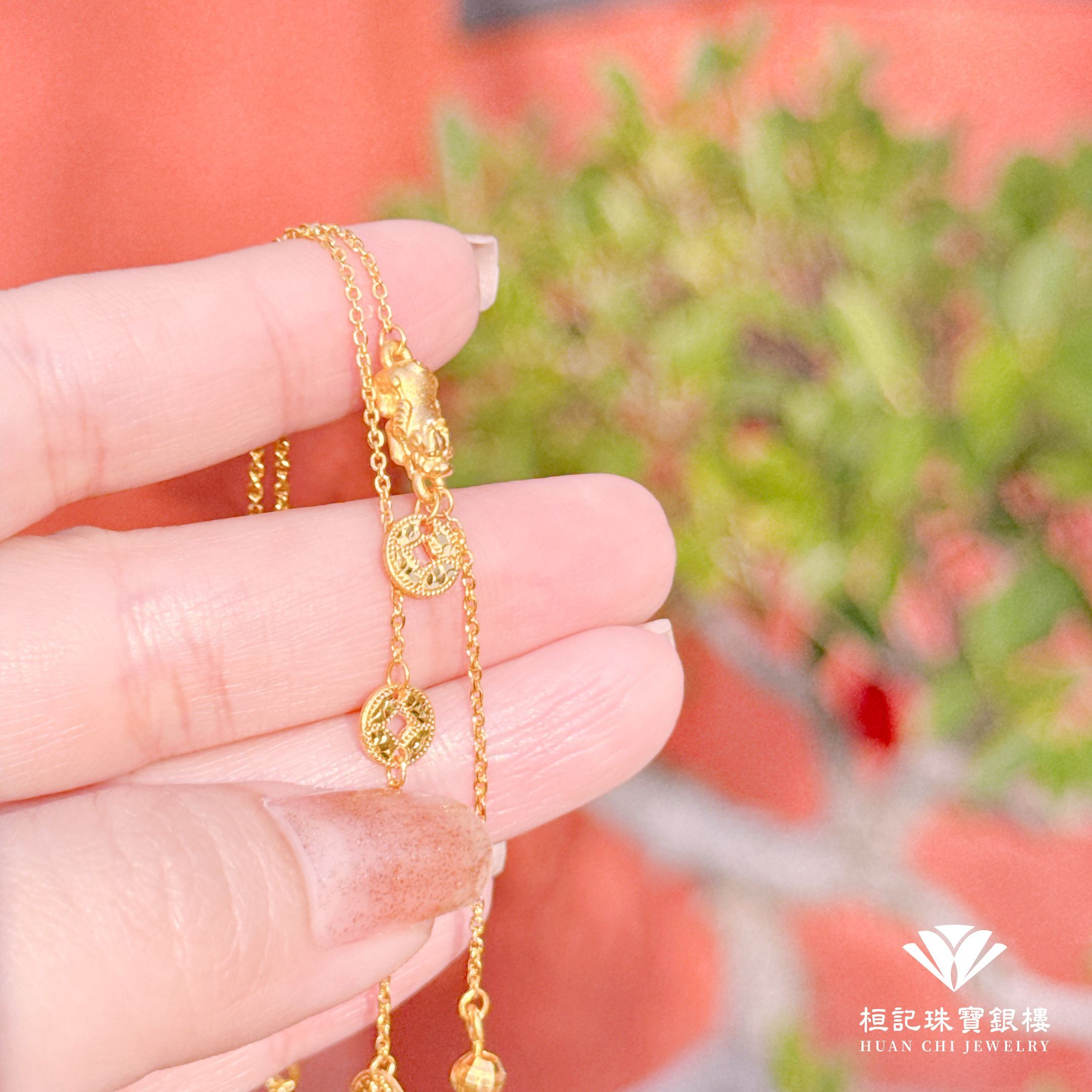 五錢小貔貅(雙排) 黃金手鍊