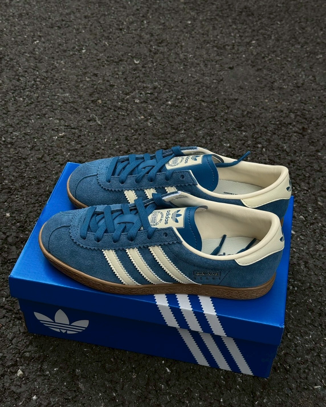 Adidas Originals Stadt 復古 麂皮 德訓鞋 藏藍