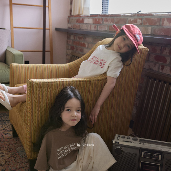 正韓夏BLACKBEAN 親子裝_兩色SUNDAY BRUNCH上衣